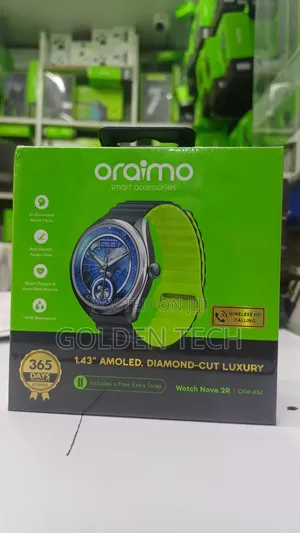 Oraimo Watch Nova 2R AMOLED OSW-834 Unisex Smartwatch With Extra Strap