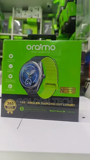 Oraimo Watch Nova 2R AMOLED OSW-834 Unisex Smartwatch With Extra Strap