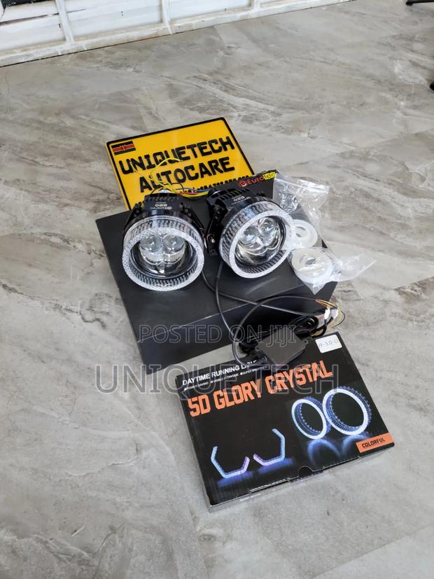 3 Inch 2 Laser Bi LED Projector Lights With 5D Rings