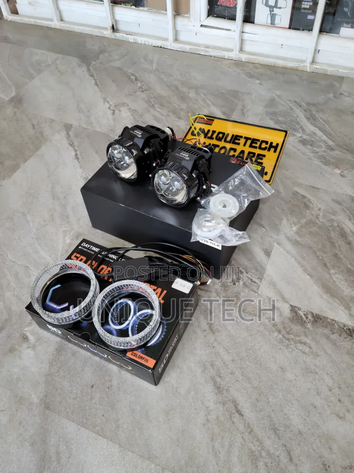 3 Inch 2 Laser Bi LED Projector Lights With 5D Rings
