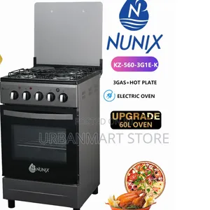 Brand New Nunix 50×55 Freestanding 3+1 Cooker With Oven