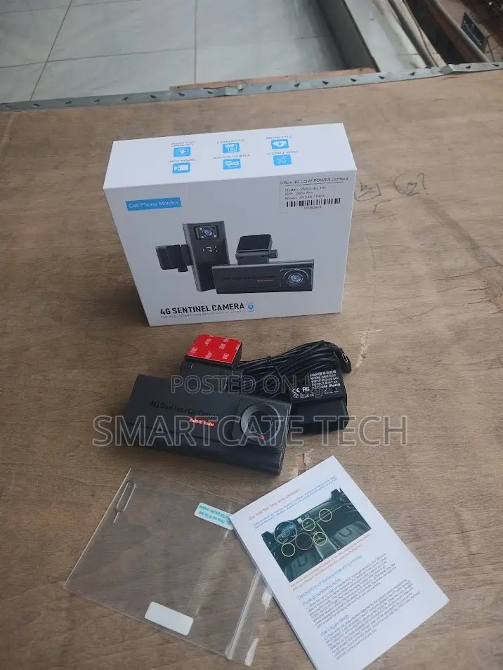 4G Car Security Camera – Dual Lens, GPS & 24H Monitoring