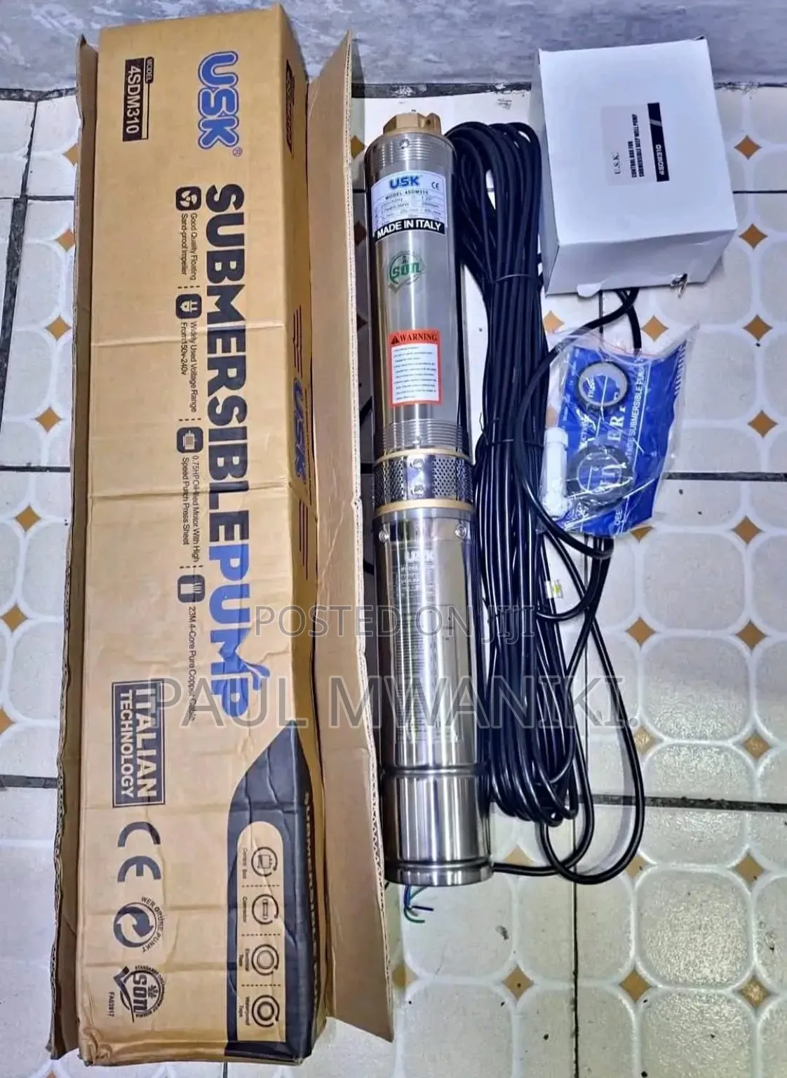 USK Submersible Water Pump – 0.5HP, 0.75HP & 1HP