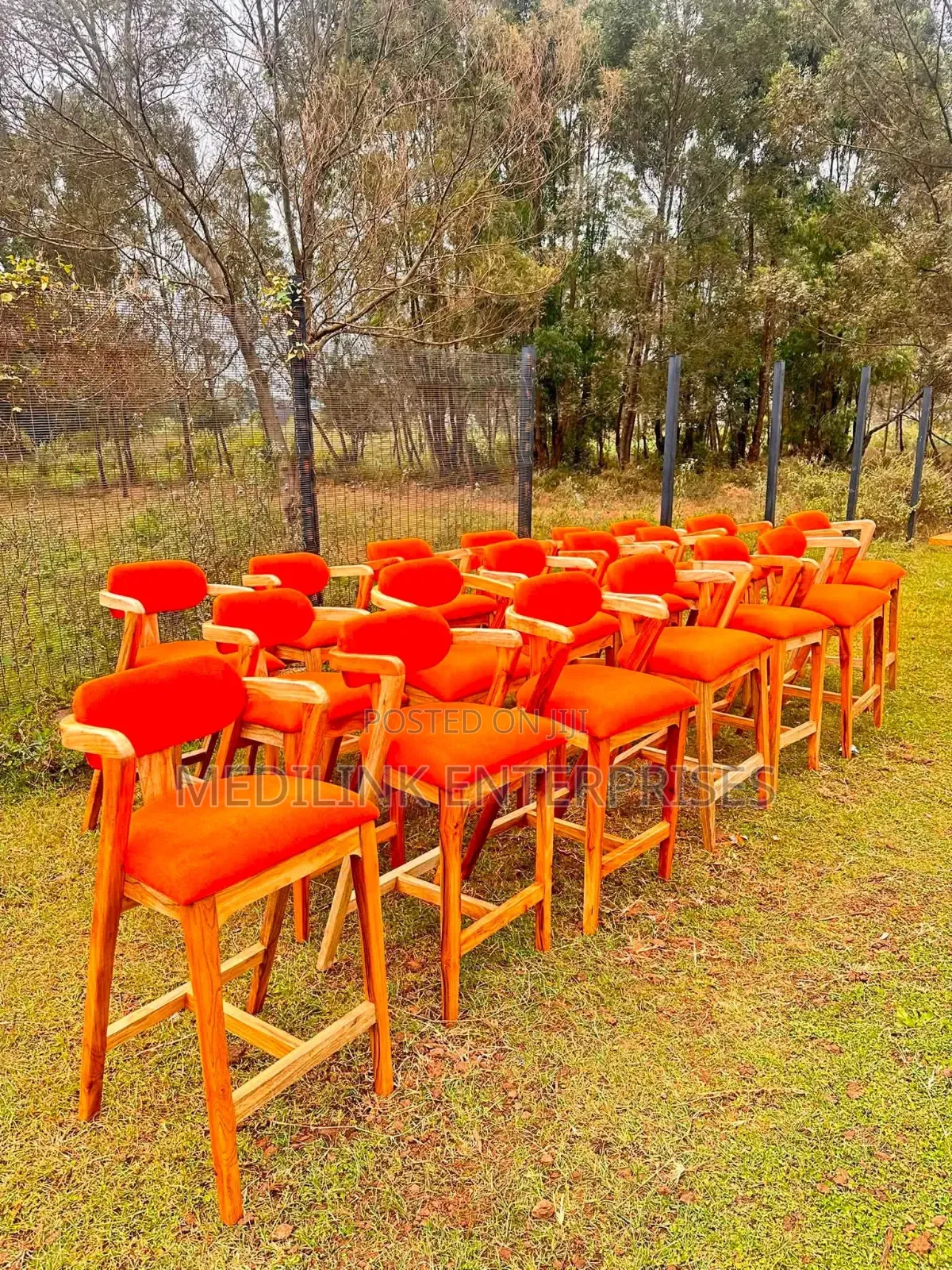 Custom Made Mango Upholstered Barstools