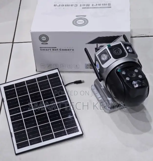 V380 Dual Lens 4g Solar Camera Night Vision Two Way Audio