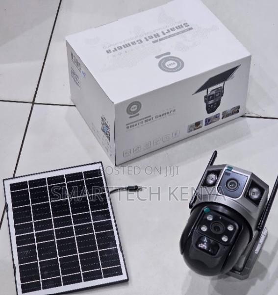 HD 4G Solar CCTV Camera – Dual Lens PTZ SIM Card Security Camera