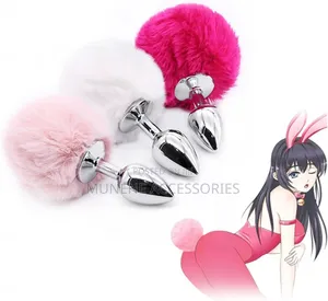 Fetish Rabbit Tail Plush Metal Butt Plug Anal Fetish Sex Toys Adult