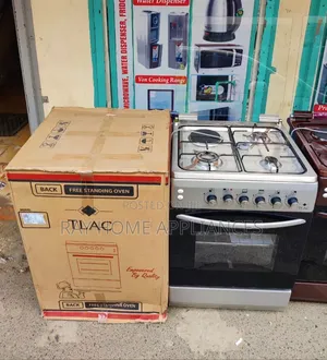 Silver TLAC Standing Cooker 60x60cm, 3G+1E, With Gas Sensor Gas Oven