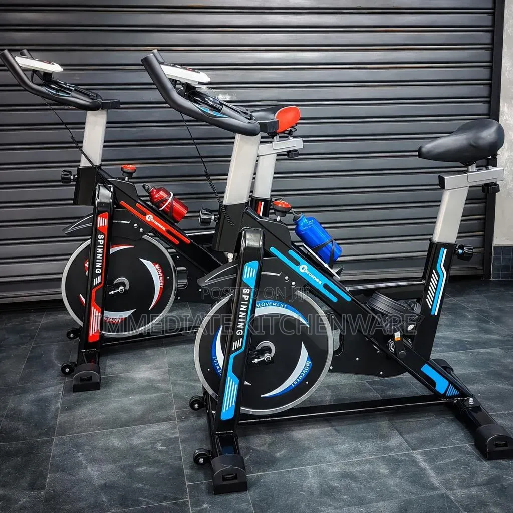 Spin Bike, Red and Blue