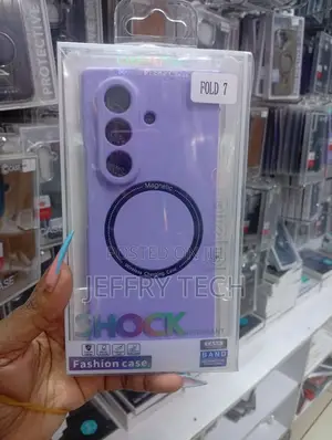Purple Magnetic Charging Phone Case for the Samsung Galaxy Z Fold 7