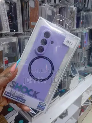 Purple Magnetic Charging Phone Case for the Samsung Galaxy Z Fold 7