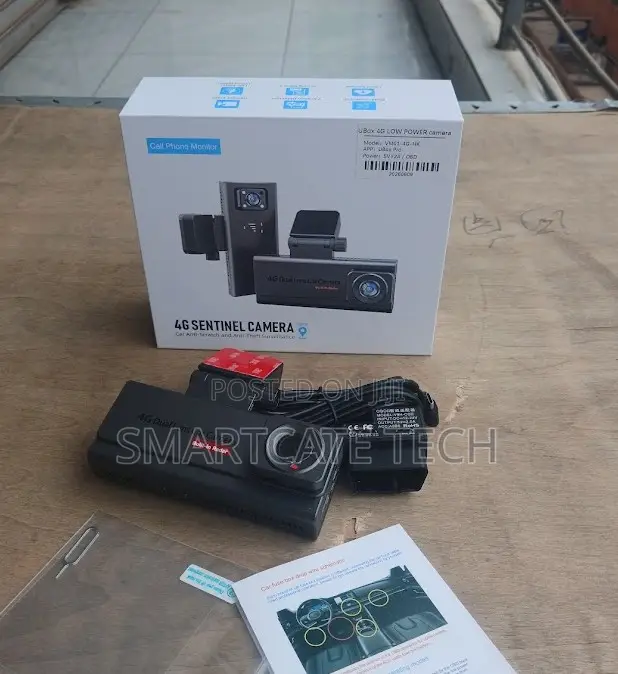 Dual Lens 4G Car Dash Cam – GPS Navigation & Night Vision