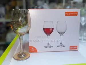 6pcs 330ml Gold Wine Glass Available