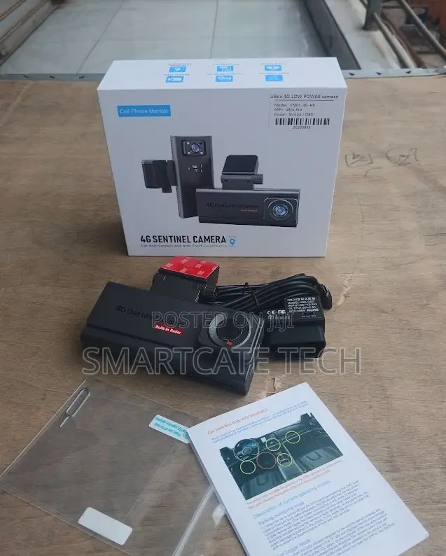Dual Lens 4G Car Dash Cam – GPS Navigation & Night Vision