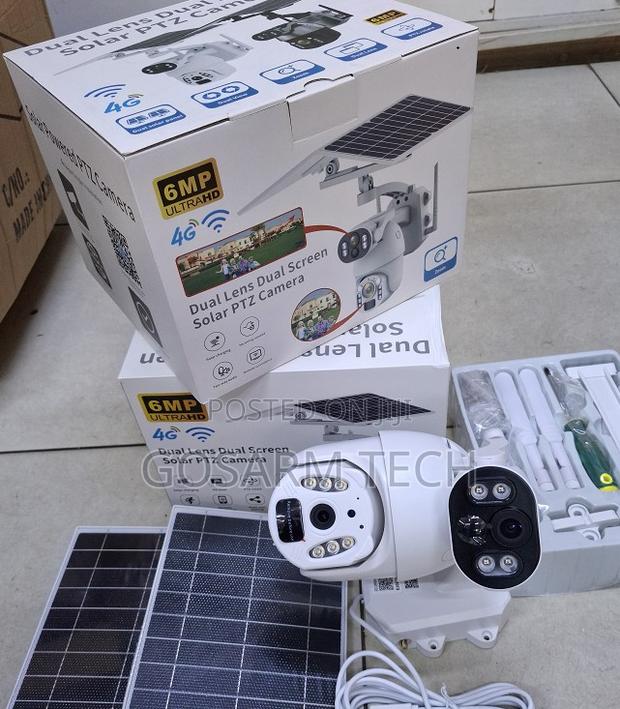 UBox 6MP 4G SIM Solar CCTV Security Camera PTZ & Dual Lens Coverage