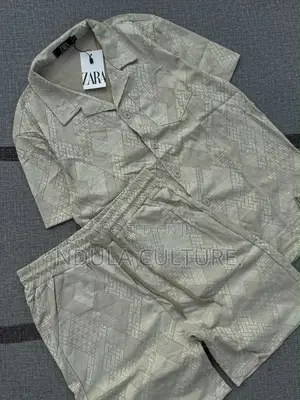 Men Vacation Two Piece Set Shirt and Short