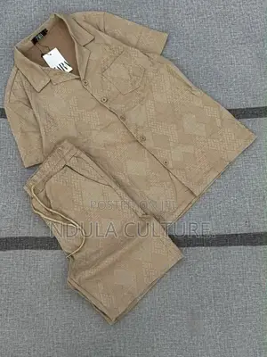 Men Vacation Two Piece Set  Shirt and Short