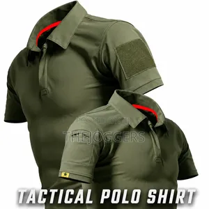 Men's Tactical,Breathable,Sweat-Wicking Golf Polo T-Shirt With Pocket