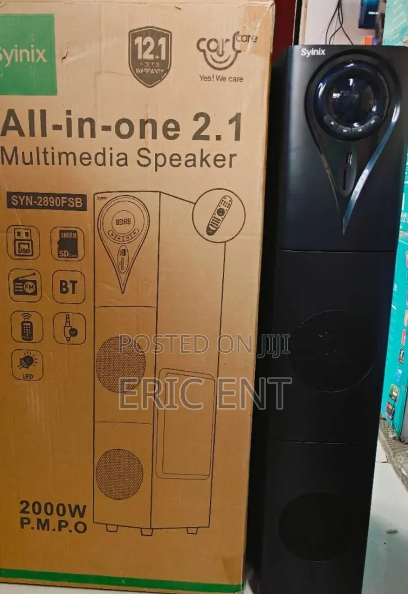 Syinix All in One 2.1 Powerful
Bass Multimedia Speaker
Syn2890fsb