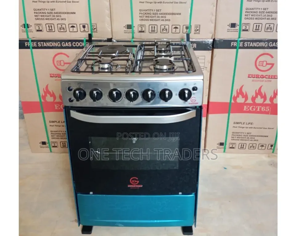 60*65 Eurochef Free Standing 3g +1Electric Cooker With Electric Oven