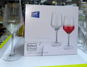 505ml Ribbed Red Wine Glass Available 6pcs