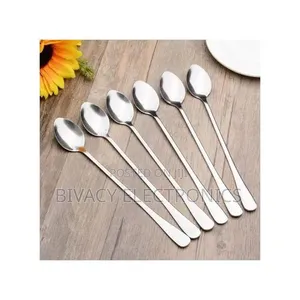 Falari Stainless Steel Long Tea Spoon 250per Set, Set of 6 PCs