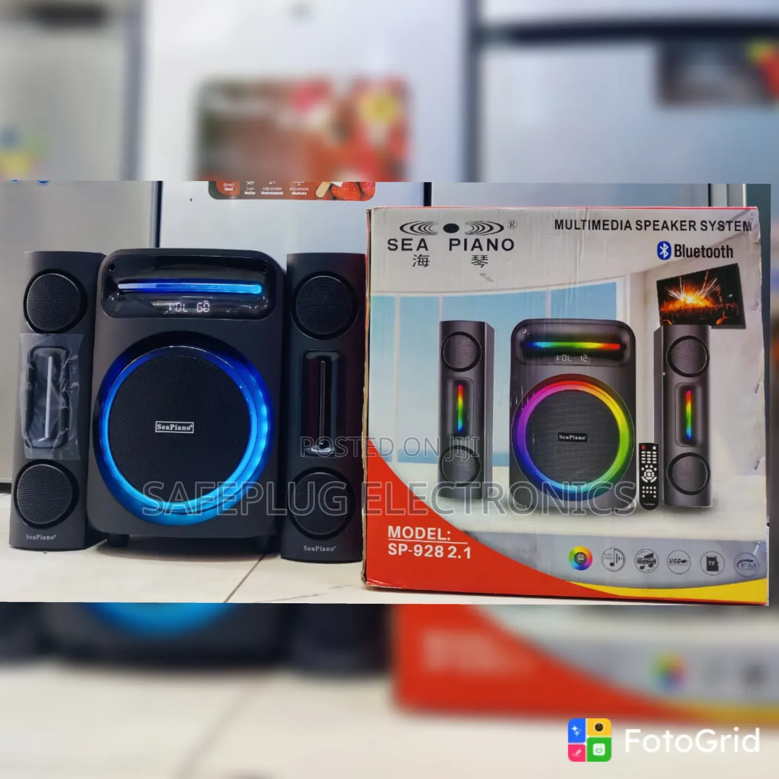 Sea Piano SP928 2.1CH Multimedia Speaker – Home Entertainment System
