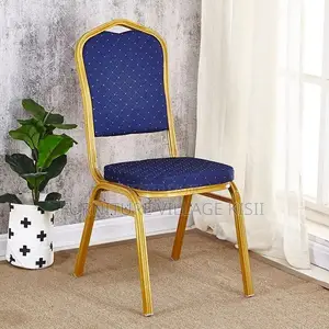 Office Furniture; Blue Banquet Conference Armless Chair
