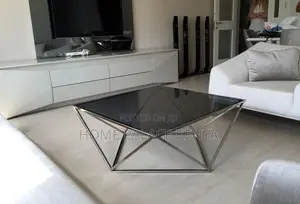 Coffee Table; Stylish Modern Center Coffee Table With Glass Top