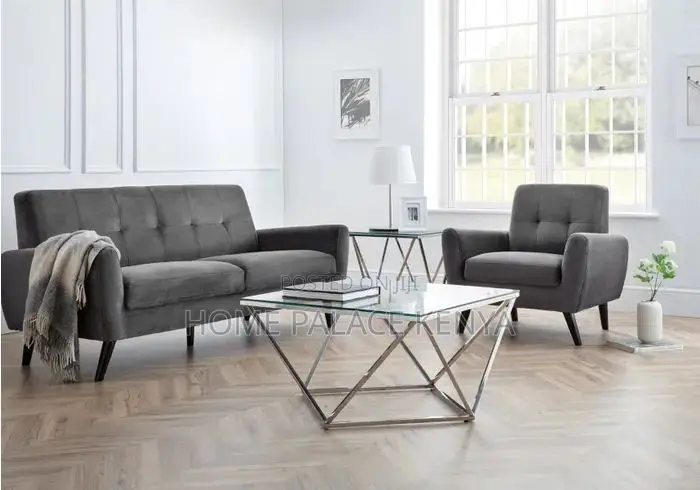 Coffee Table; Stylish Modern Center Coffee Table With Glass Top