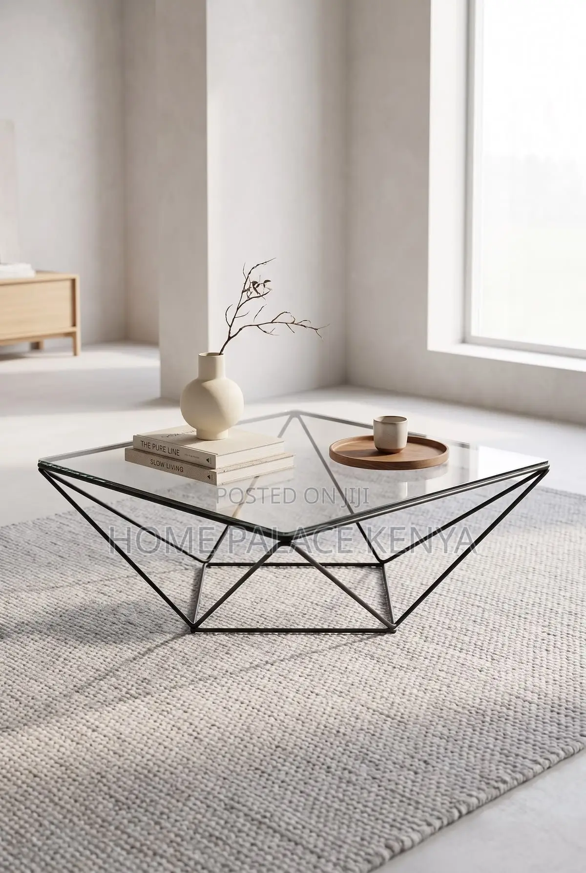 Coffee Table; Stylish Modern Center Coffee Table With Glass Top