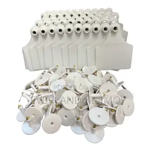 Easy-Read Cattle Identification Tags - Medium White Plain