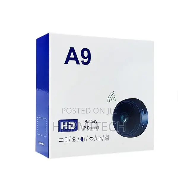 A9 Mini Hidden CCTV With Audio Record SD Card Slot and IR Vision