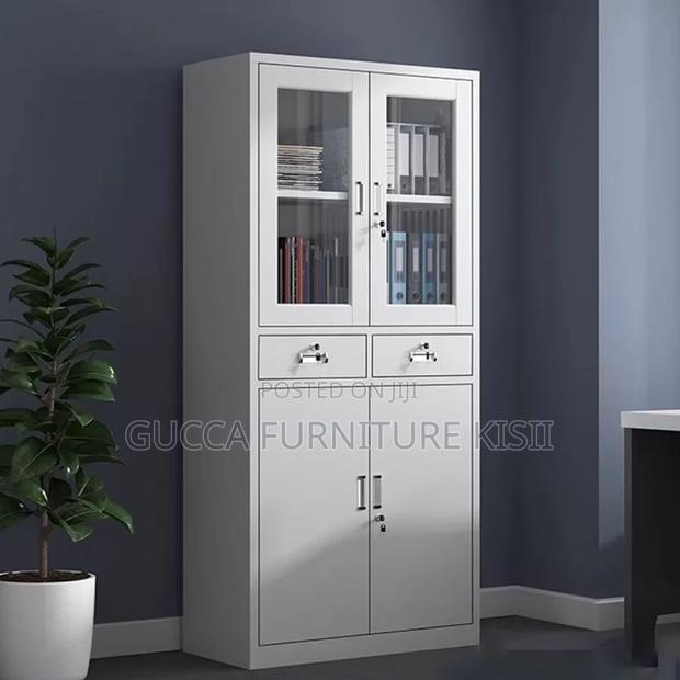 Storage Cabinet; Lockable Metallic Filing Cabinet With 2 Drawers