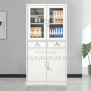 Storage Cabinet; Lockable Metallic Filing Cabinet With 2 Drawers