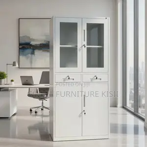 Storage Cabinet; Lockable Metallic Filing Cabinet With 2 Drawers