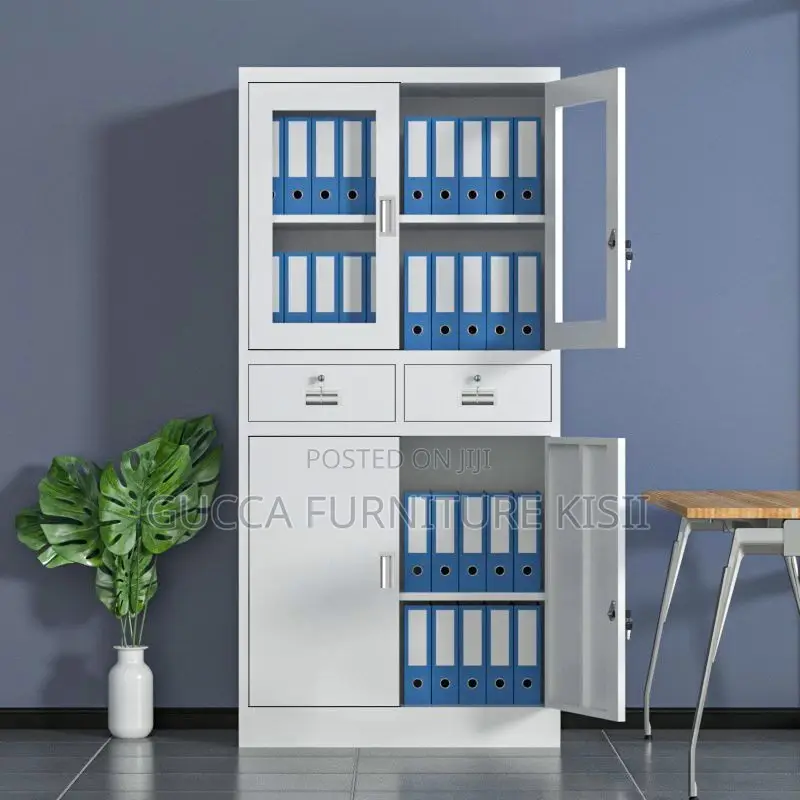 Storage Cabinet; Lockable Metallic Filing Cabinet With 2 Drawers