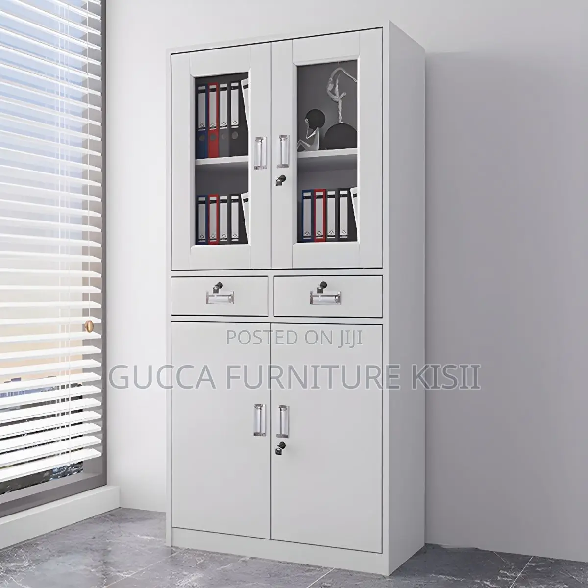 Storage Cabinet; Lockable Metallic Filing Cabinet With 2 Drawers
