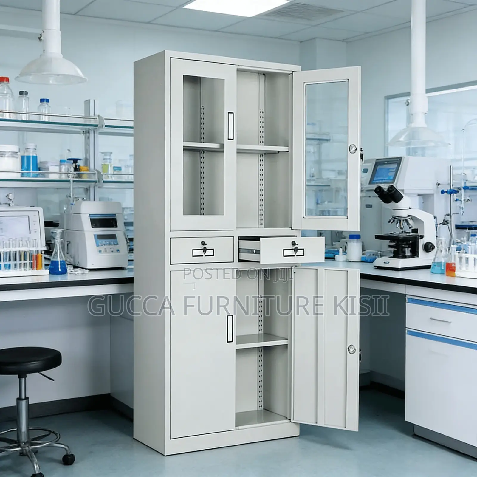 Storage Cabinet; Lockable Metallic Filing Cabinet With 2 Drawers