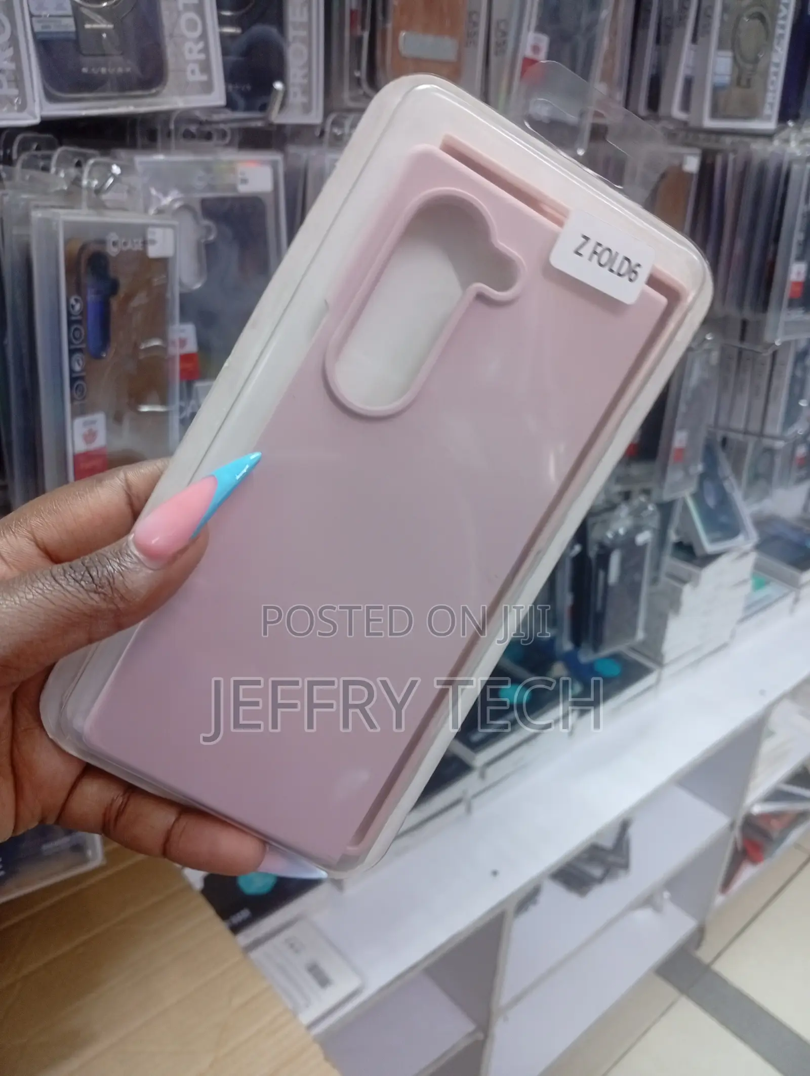 Pink Samsung Galaxy Z Fold6 Slim Cover Designed to Hold the Stylus B