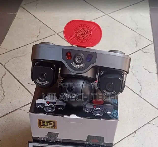 4G Solar Triple Lens CCTV Camera With AI Tracking & Siren