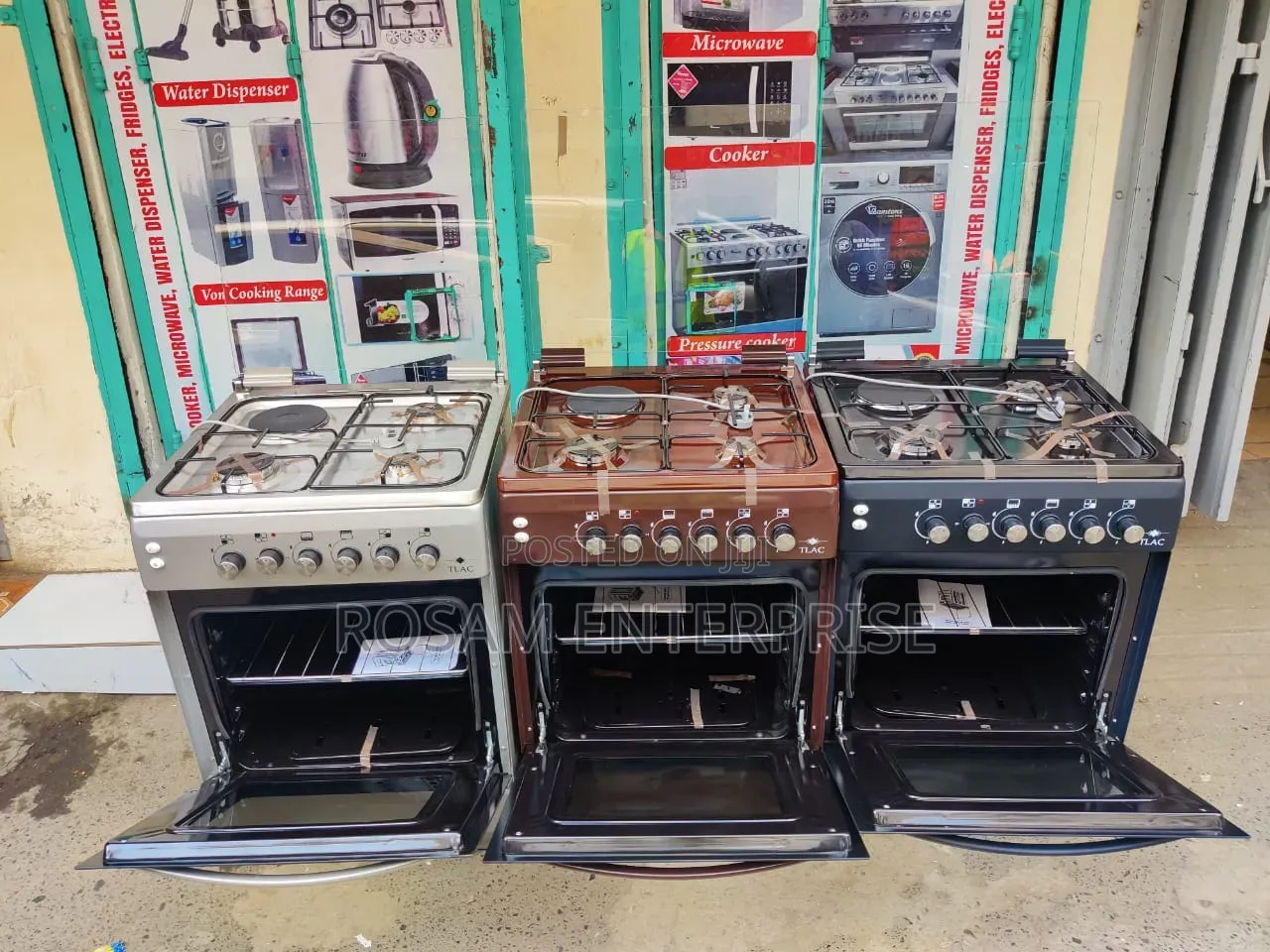 TLAC Standing Cooker 60x60cm, 3G+1E, With Flame Failure Safety