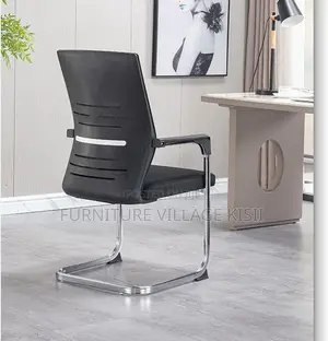 Office Chair; Black Mesh Reception Waiting Chair
