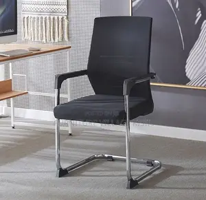 Office Chair; Black Mesh Reception Waiting Chair