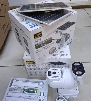 UBox 6MP Dual Lens 4G Solar PTZ CCTV 2Panel Camera for Home & Business