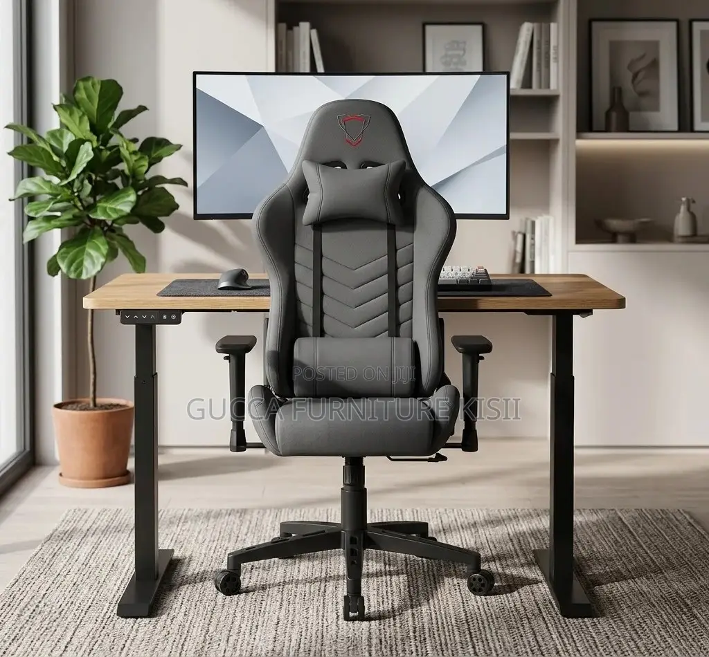 Gaming Chair; The Gray Fabric Gaming Chair