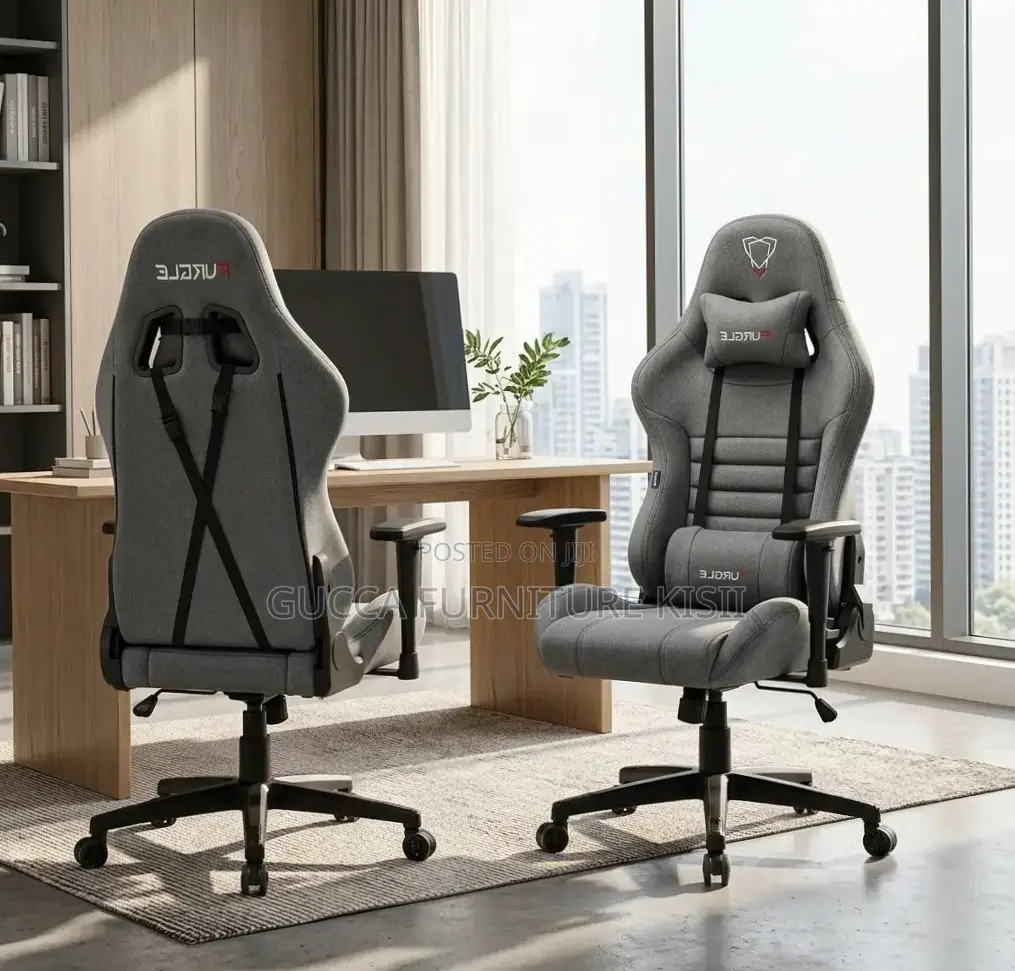 Gaming Chair; The Gray Fabric Gaming Chair