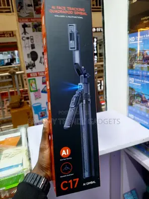 C17 AI Face Tracking Gimbal Selfie Stick Tripod With Bluetooth Remote