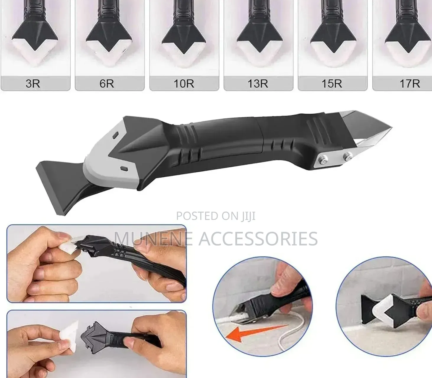 Caulking Caulk Remover Tool 3 in 1 Silicone Glass Glue Angle Sealant