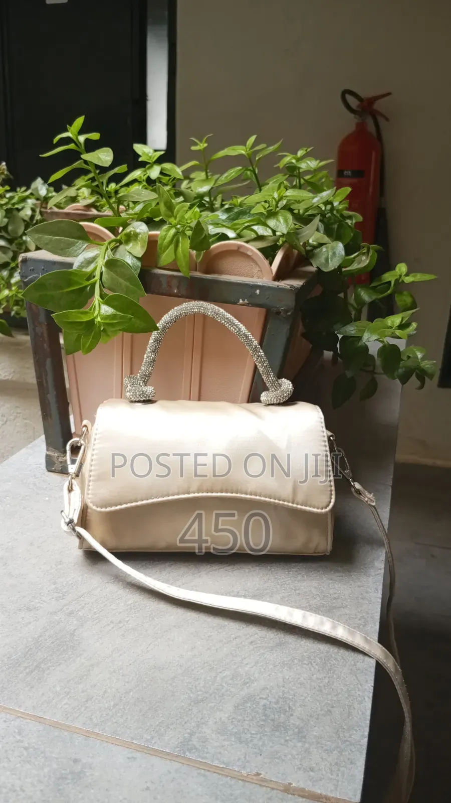 Elegant Champagne Satin Evening Bag With Rhinestone Top Handle